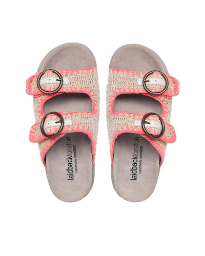 Laidback London Clay Sandal Neon Pink