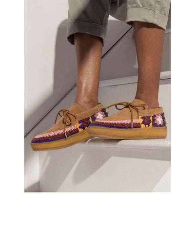 Laidback London Komo Crepe Saffron Suede