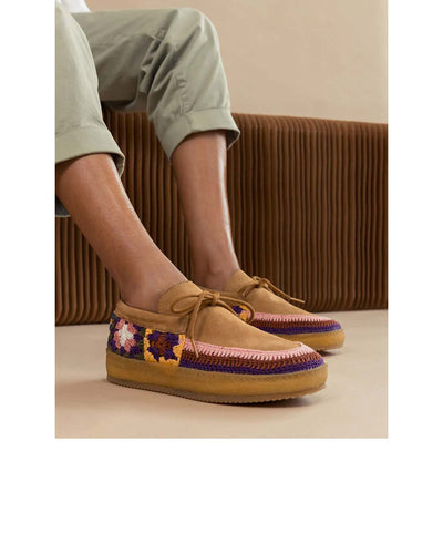 Laidback London Komo Crepe Saffron Suede