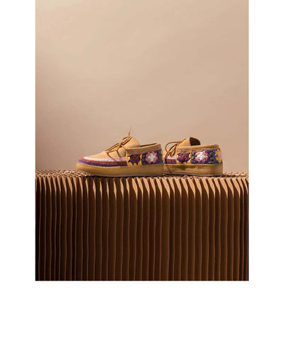 Laidback London Komo Crepe Saffron Suede
