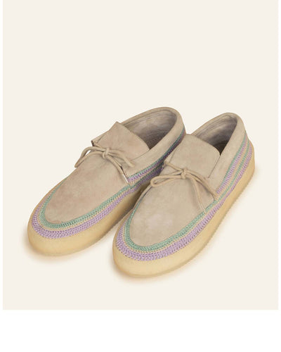 Laidback London Komo Crepe Sand Suede Lilac