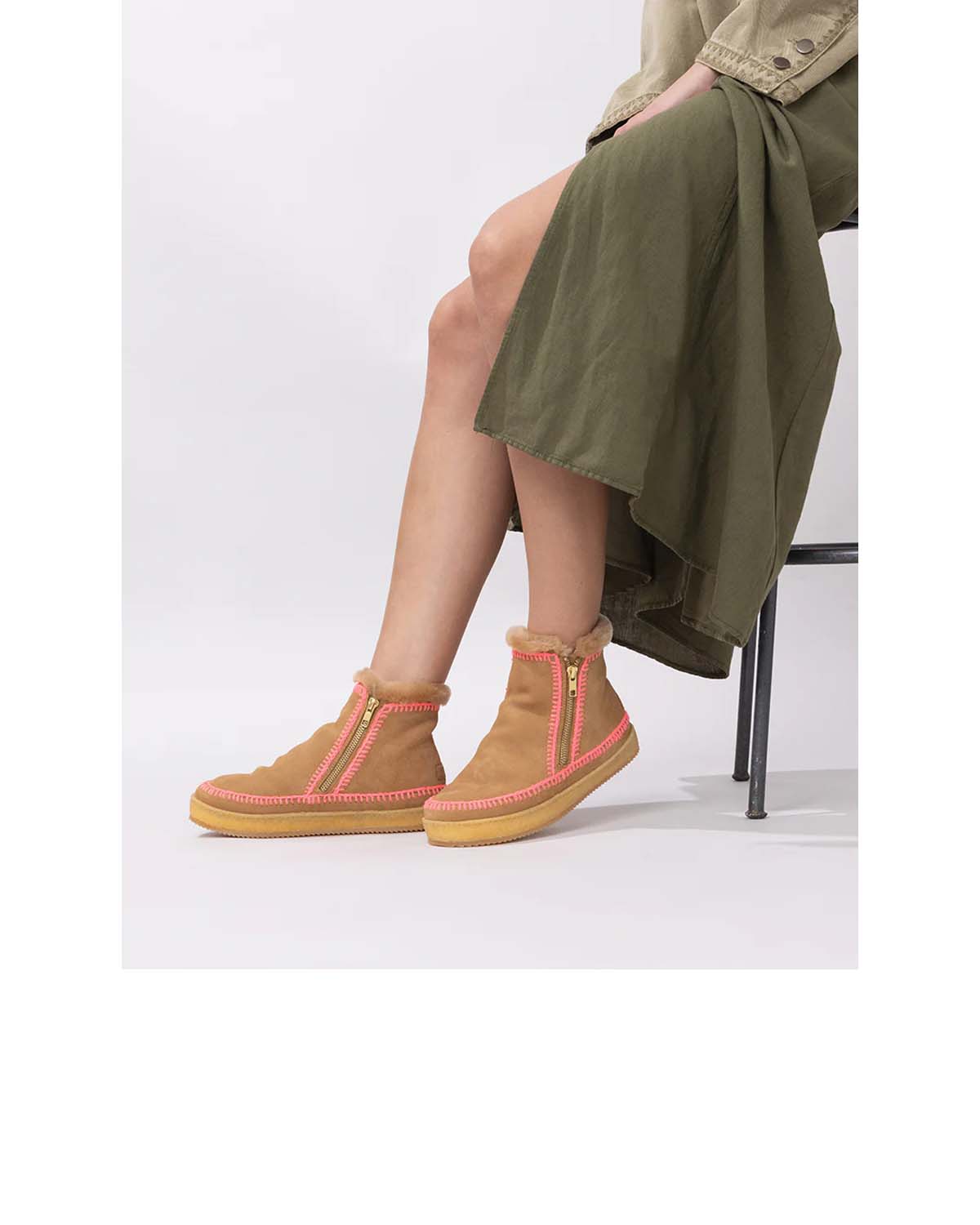 Laidback London Setsu Crochet Crepe Saffron